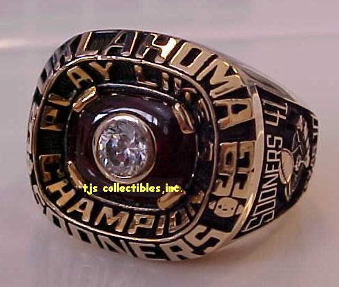 1993 OKLAHOMA SOONERS SUN BOWL CHAMPIONSHIP RING