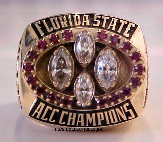 1995 FLORIDA STATE SEMINOLES  ACC CHAMPIONSHIP RING