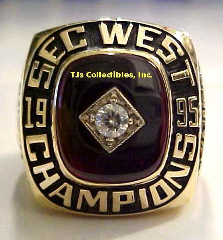 1995 ARKANSAS RAZORBACKS SEC WEST CHAMPIONSHIP RING